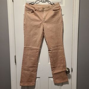 LIZ CLAIBORNE STRAIGHT LEG METALLIC JEANS SIZE 10